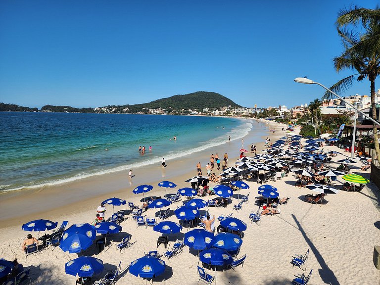 Vista mar até 4 p, 2min praia, Superior, Ar Cond.