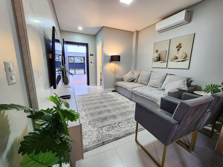 Triplex piscina e jacuzzi, 100m Praia, 3 vagas