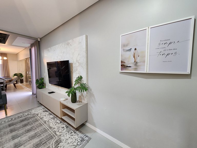 Triplex piscina e jacuzzi, 100m Praia, 3 vagas